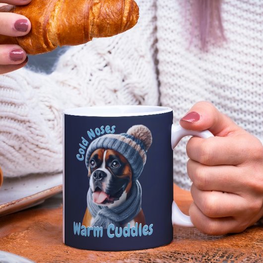 Boxer Dog Kalte Nasen, warme Kuddel Kaffeetasse