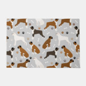 Boxer Dog Knochen und Paws Fußmatte (Vorderseite)