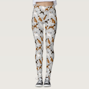Boxer Dog Knochen und Paws Leggings
