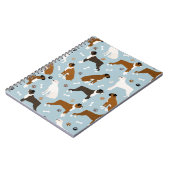 Boxer Dog Knochen und Paws Notizblock (Linke Seite)