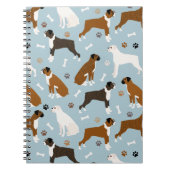 Boxer Dog Knochen und Paws Notizblock (Vorderseite)