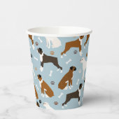 Boxer Dog Knochen und Paws Paper Cups Pappbecher (Links)