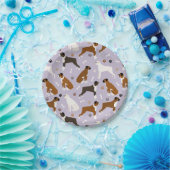 Boxer Dog Knochen und Paws Paper Plate Pappteller (Party)