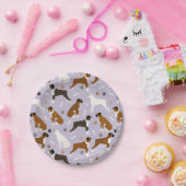 Boxer Dog Knochen und Paws Paper Plate Pappteller (Party)