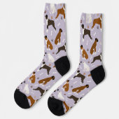 Boxer Dog Knochen und Paws Socken (Linkes Detail)