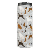 Boxer Dog Knochen und Paws Thermosbecher (Rückseite)