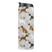 Boxer Dog Knochen und Paws Thermosbecher (Nach rechts gedreht)
