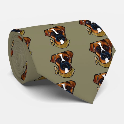 Boxer Dog Krawatte (Gerollt)
