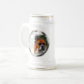 Boxer Dog Kunstgeschenke Bierglas (Vorderseite Links)