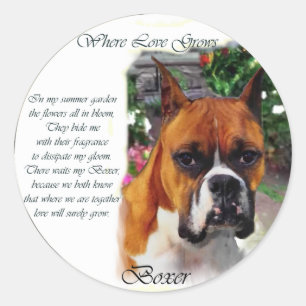 Boxer Dog Kunstgeschenke Runder Aufkleber