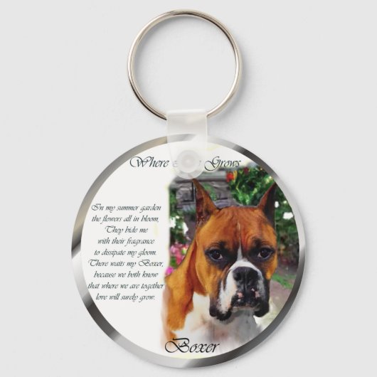 Boxer Dog Kunstgeschenke Schlüsselanhänger (Vorderseite)