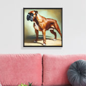 Boxer Dog Leinwanddruck (Insitu (Wohnzimmer))