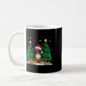 Boxer Dog liebt Weihnachtsmannmütze Ugly Christmas Kaffeetasse (Links)