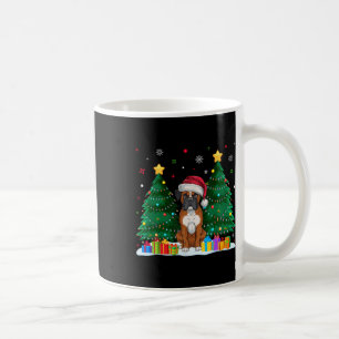 Boxer Dog liebt Weihnachtsmannmütze Ugly Christmas Kaffeetasse