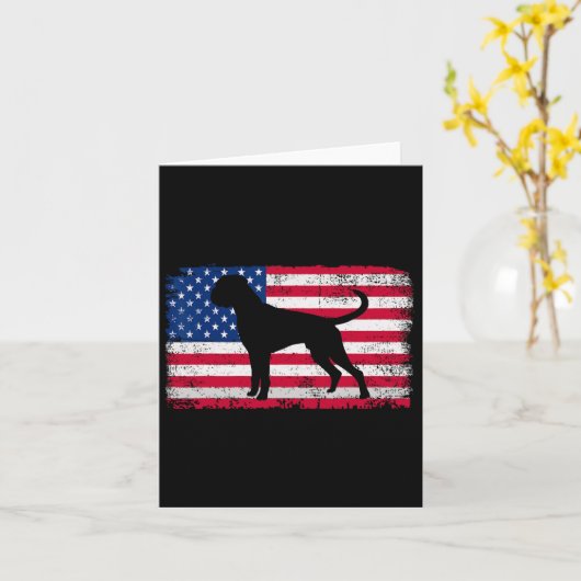 Boxer Dog Lover 4. Juli Patriotische amerikanische Karte (Gelbe Blume)
