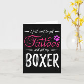 Boxer Dog Lover Tattoo Shirt Funny Dog Mama Gesche Karte (Gelbe Blume)