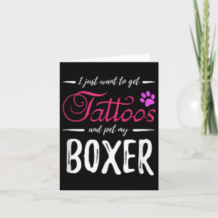 Boxer Dog Lover Tattoo Shirt Funny Dog Mama Gesche Karte