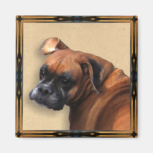 Boxer Dog Magnete Magnet (Vorne)