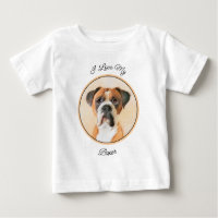 Boxer Dog Malerei unzugeschnittene ursprüngliche T