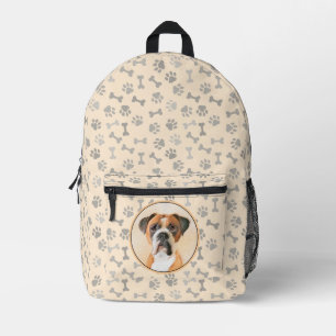 Boxer Dog Malerei unzugeschnittene ursprüngliche T Bedruckter Rucksack
