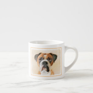 Boxer Dog Malerei unzugeschnittene ursprüngliche T Espressotasse