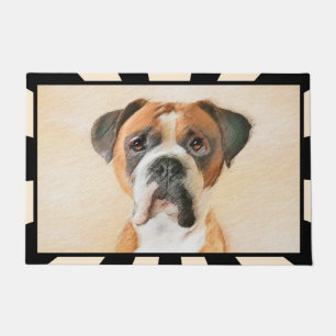 Boxer Dog Malerei unzugeschnittene ursprüngliche T Fußmatte