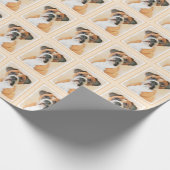 Boxer Dog Malerei unzugeschnittene ursprüngliche T Geschenkpapier (Ecke)