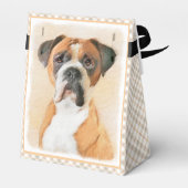 Boxer Dog Malerei unzugeschnittene ursprüngliche T Geschenkschachtel (Rückseite)