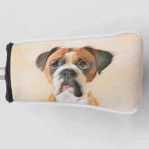 Boxer Dog Malerei unzugeschnittene ursprüngliche T Golf Headcover