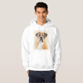 Boxer Dog Malerei unzugeschnittene ursprüngliche T Hoodie (Vorne ganz)