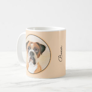 Boxer Dog Malerei unzugeschnittene ursprüngliche T Kaffeetasse