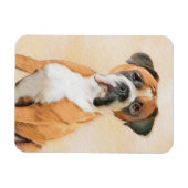 Boxer Dog Malerei unzugeschnittene ursprüngliche T Magnet (Horizontal)