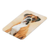 Boxer Dog Malerei unzugeschnittene ursprüngliche T Magnet (Linke Seite)