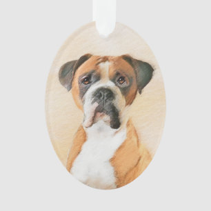 Boxer Dog Malerei unzugeschnittene ursprüngliche T Ornament