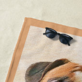 Boxer Dog Malerei unzugeschnittene ursprüngliche T Strandtuch (Beispiel)