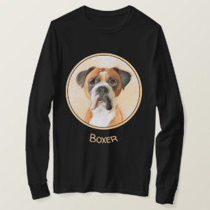 Boxer Dog Malerei unzugeschnittene ursprüngliche T T-Shirt