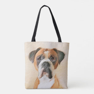 Boxer Dog Malerei unzugeschnittene ursprüngliche T Tasche
