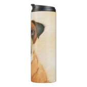 Boxer Dog Malerei unzugeschnittene ursprüngliche T Thermosbecher (Nach rechts gedreht)