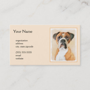 Boxer Dog Malerei unzugeschnittene ursprüngliche T Visitenkarte
