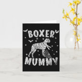 Boxer Dog Mama - Halloween Karte (Gelbe Blume)