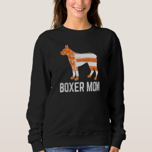 Boxer Dog Mama Vintag Patriotisch mit amerikanisch Sweatshirt