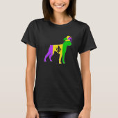 Boxer Dog Mardi Gras Carnivals Funny Puppy Jester T-Shirt (Vorderseite)