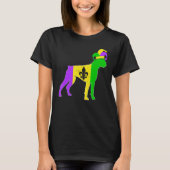 Boxer Dog Mardi Gras Carnivals Funny Puppy Jester T-Shirt (Vorderseite)
