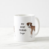 Boxer Dog Mein bester Freund, individueller Pet-Na Kaffeetasse (VorderseiteRechts)