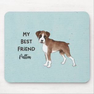 Boxer Dog Mein bester Freund, individueller Pet-Na Mousepad