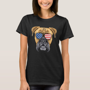 Boxer Dog Men Women Kinder amerikanische Flagge T-Shirt