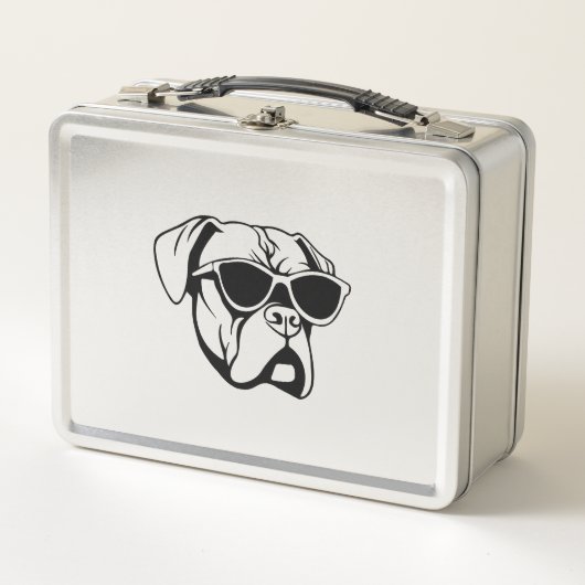 Boxer Dog Metall Brotdose (Vorderseite)