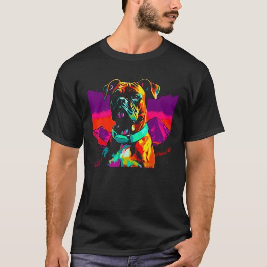 Boxer Dog Mountain T-Shirt (Vorderseite)