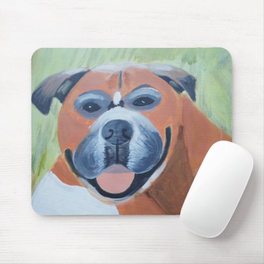 Boxer Dog Mousepad (Mit Mouse)