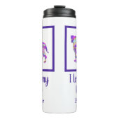 Boxer Dog Niedliche Silhouette PPY&B Thermosbecher (Vorderseite)